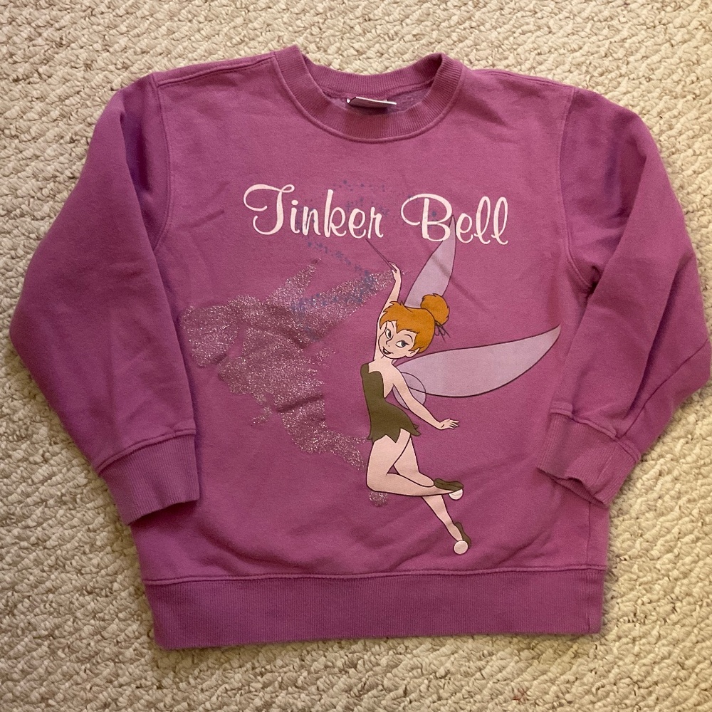 💫 DISNEY TINKERBELL sweatshirt - size 7/8 (medium)